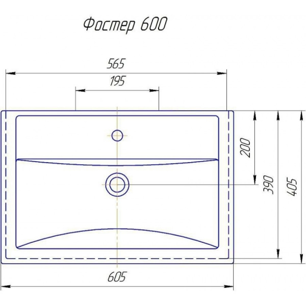 Раковина АСБ Мебель Фостер 60 19399 фото
