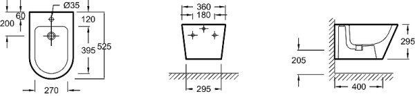 Биде подвесное Jacob Delafon Rodin+ EMJ0002-00 фото