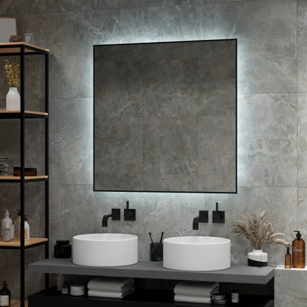 Зеркало с подсветкой Art&Max Sorrento AM-Sor-1000-1000-DS-F 100x100 фото