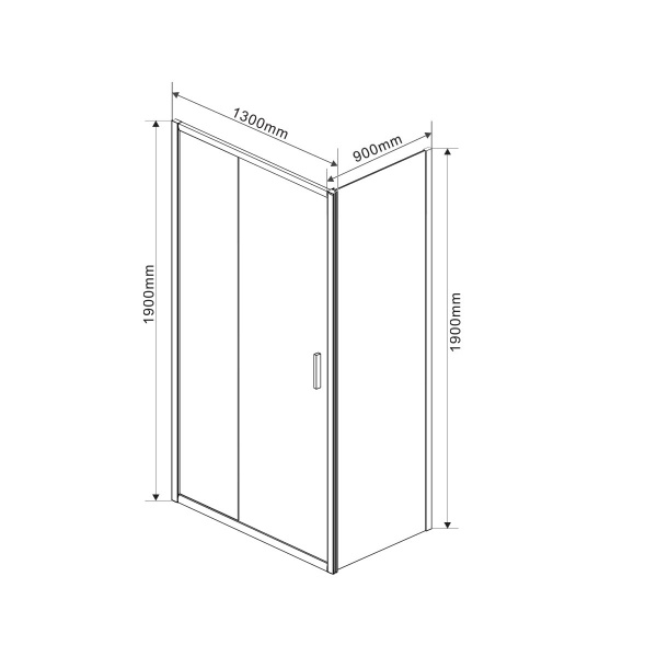 Душевой уголок Vincea Garda VSR-1G9013CLB 130x90 черный фото