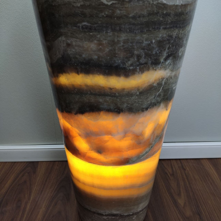 Раковина напольная из оникса Grey ON-01366 (40*40*90) фото