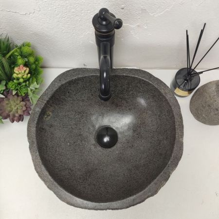 Накладная раковина из речного камня RS01524 (42*37*14) 40B фото