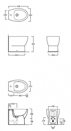 Биде напольное Simas LFT Spazio LFT23 bi*1 фото
