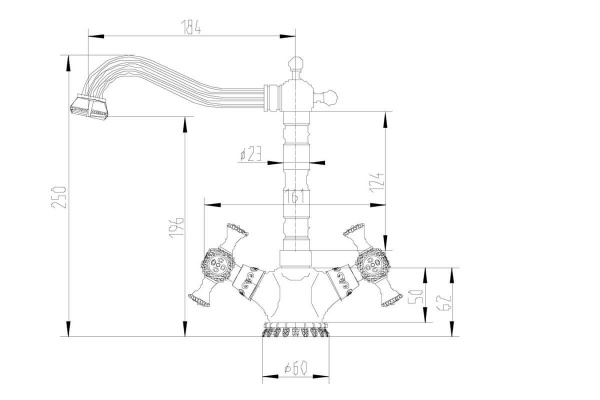 Смеситель для кухни Zorg Antic A 7005K-SL фото