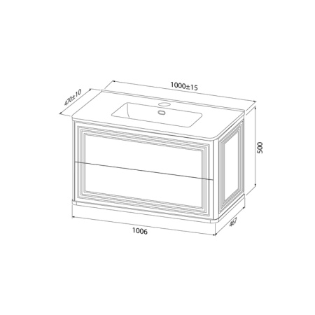 Тумба с раковиной Iddis Oxford Neo OXN10W0i95K 100 см, белая фото