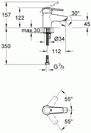 Смеситель для раковины Grohe Eurostyle New 32468003 фото