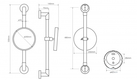 Зеркало косметическое для ванной Bemeta 112201172 фото