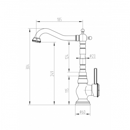 Смеситель для кухни Milacio Pekin MC.500.BBR черная бронза фото