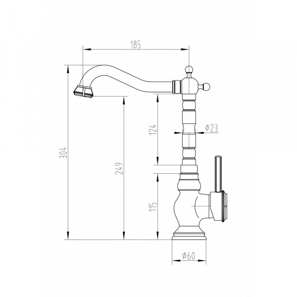 Смеситель для кухни Milacio Pekin MC.500.BR бронза фото