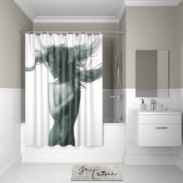 Текстильная шторка для ванной комнаты 200*180 Iddis Basic B27P218i11 фото