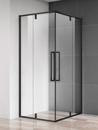 Душевой уголок AQUAme AQM7102-2-9 90x90 черный фото
