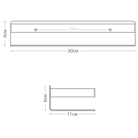 Металлическая полка Fixsen Hotel FX-31003F матовый хром фото