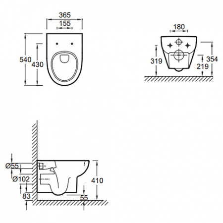 Унитаз подвесной Jacob Delafon Odeon Up E4570-00 без обода фото