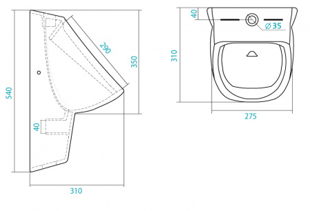 Писсуар Santek Гала 1.WH30.1.774 фото