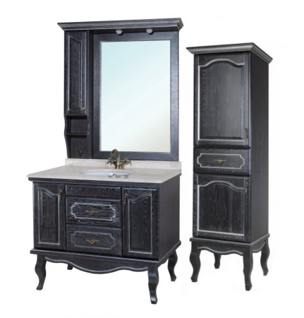 Шкаф-пенал Bellezza Рим 60 черный фото