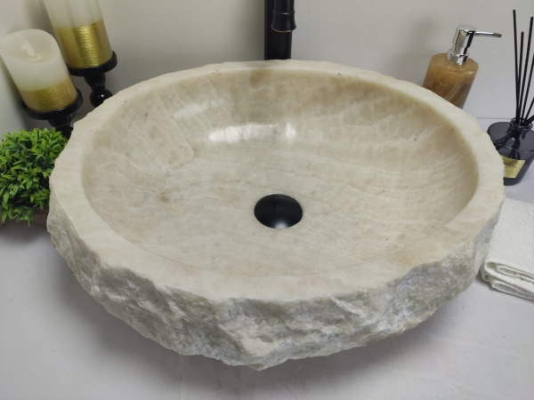 Накладная раковина из оникса Indo Erozy Блитар EO-00038 фото