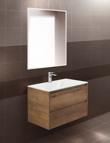 Зеркало в алюминиевой раме BelBagno SPC-AL-800-900 80x90 сатин фото