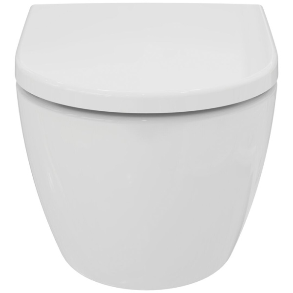 Подвесной унитаз безободковый Ideal Standard Ellisse T569201 с сиденьем Soft Close фото