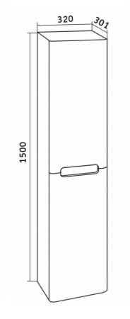 Шкаф-пенал Grossman Адель-32 303201 фото