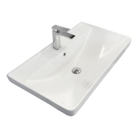 Тумба с раковиной Comforty Валдай 80П2 00-00019071 белая матовая фото