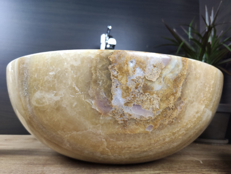 Накладная раковина из оникса Indo Bowl Sunset Small TinLip BO-00267 фото