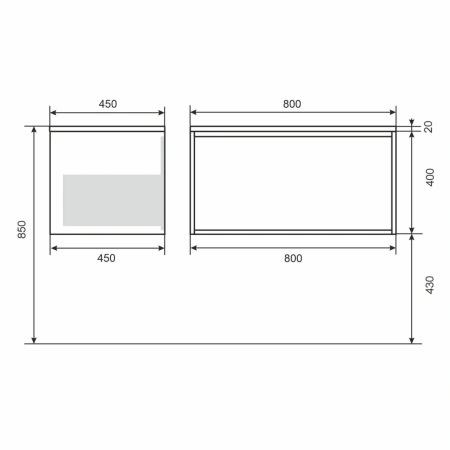 Тумба под раковину Uperwood Next 80 3930205154 белая/графит фото
