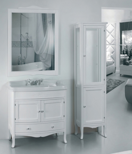 Тумба с закругленным фасадом, под раковину Tiffany World Veronica Ver 90/C bi puro/cer 90 см фото