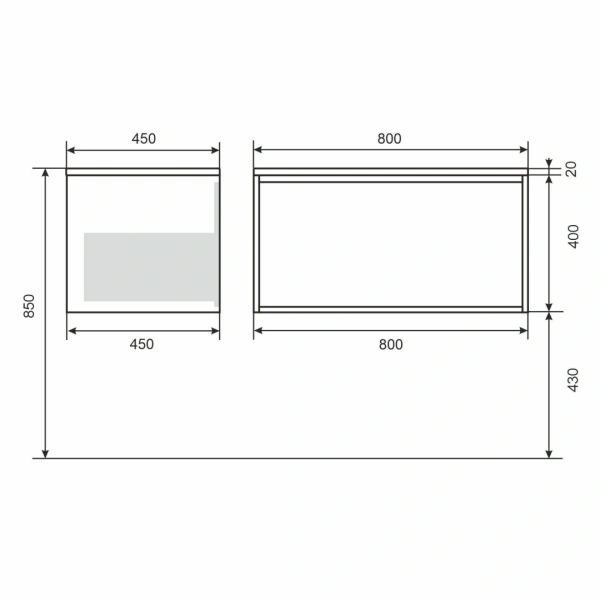 Тумба под раковину Uperwood Next 80 3930205154 белая/графит фото