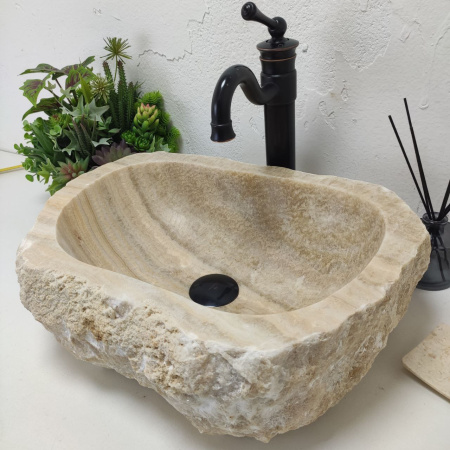 Накладная раковина из оникса Erozy Yellow Line EO-01554 (49*38*15) фото