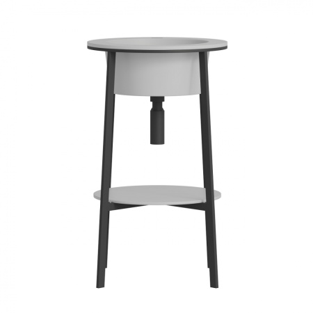 Консоль с керамической раковиной Abber Bequem AC2130MW белая матовая фото