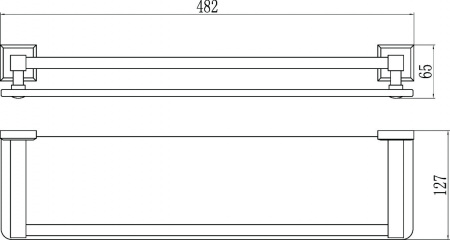 Полка стеклянная Savol 95 S-509591 50 см фото