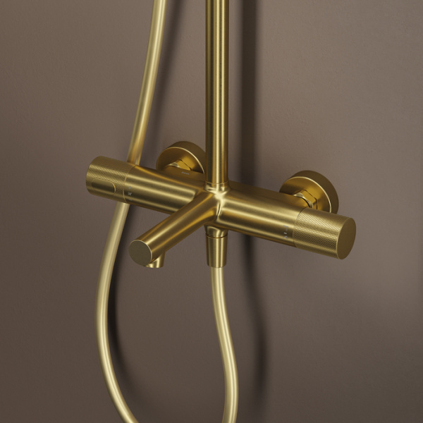 Душевая система с термостатом Iddis Duna DUNMGSTi06 матовое золото фото