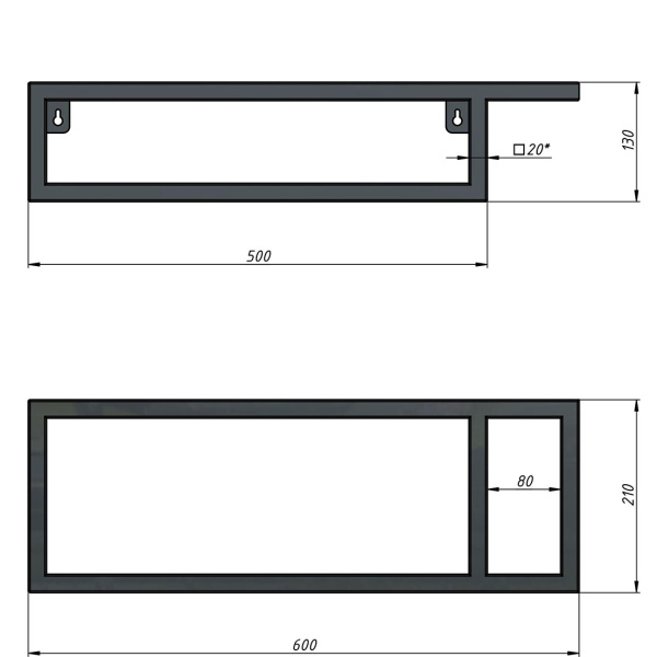 Консоль для раковины Grossman Метрис 50 105002 м правый полотенцедержателем фото