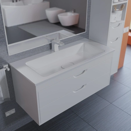 Тумба под раковину Uperwood Modul 100 2930205254 белая фото