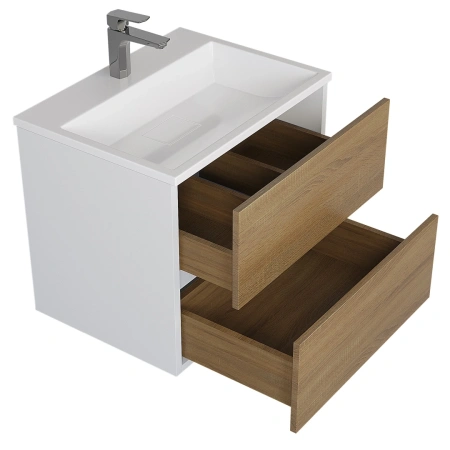Тумба под раковину Uperwood Barsa 60 2930205256 белая/дуб сонома фото