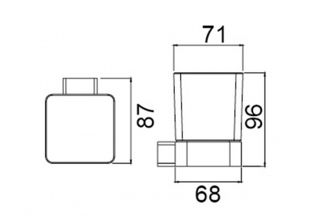 Стакан для зубных щеток Timo Selene 14033/03 черный фото