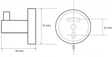 Крючок для ванной одинарный Bemeta White 104106024 фото