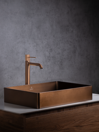 Накладная раковина из нержавеющей стали AltroBagno Astro 001020BrAn состаренная бронза фото