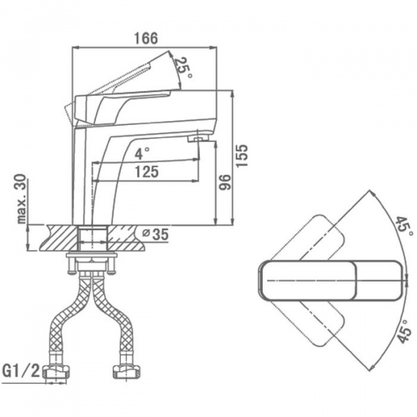 Смеситель для раковины D&K Berlin Black DA1252105 фото
