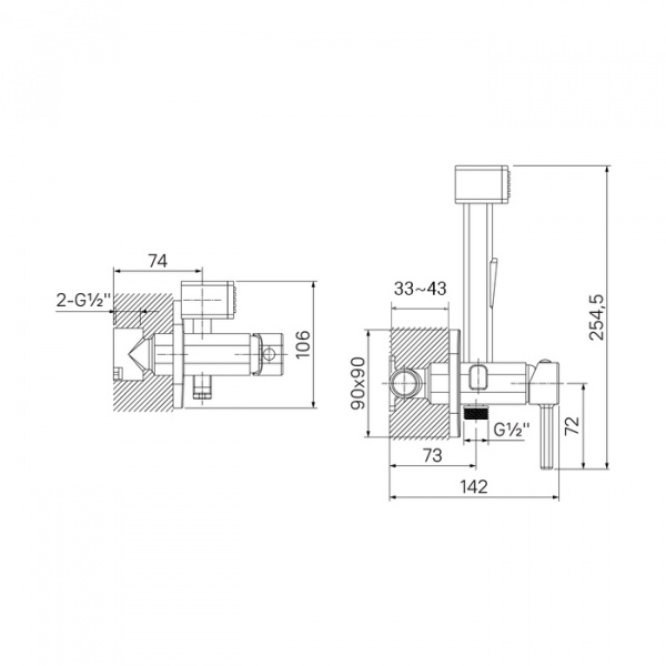 Гигиенический душ со смесителем Iddis Spring 004SBS0i08 фото