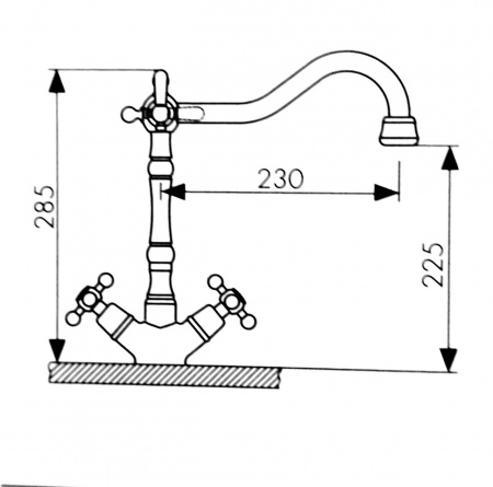 Смеситель для кухни кухни с фильтром для воды Kaiser Carlson Style 44133 фото