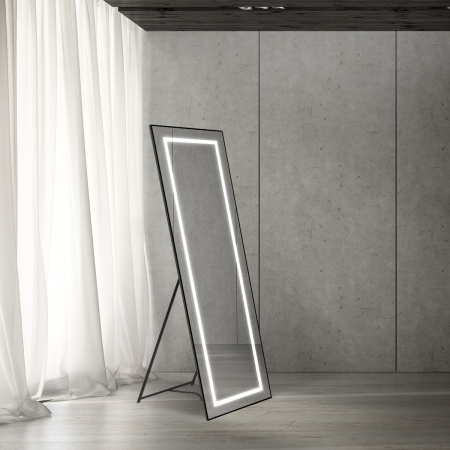 Зеркало напольное BelBagno SPC-KRAFT-555-1700-TCH-PIA-NERO 55x165 фото