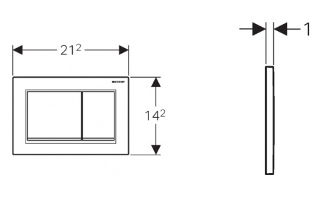 Смывная клавиша Geberit Omega 30 115.883.14.1 черный/хром фото