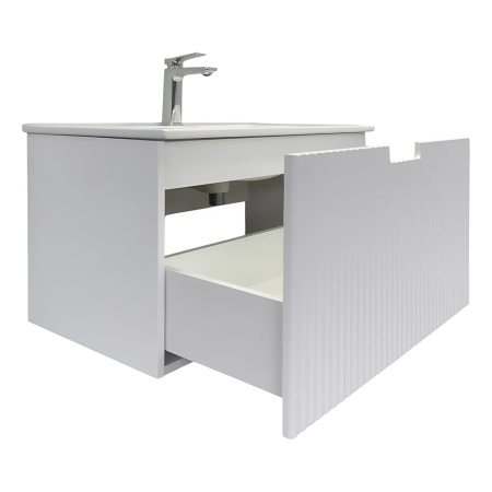 Тумба с раковиной Comfortу Муром-80П 00-00020158CF белая матовая фото