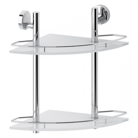 Полка угловая с ограничителем двойная FBS Luxia LUX 072 28 см фото