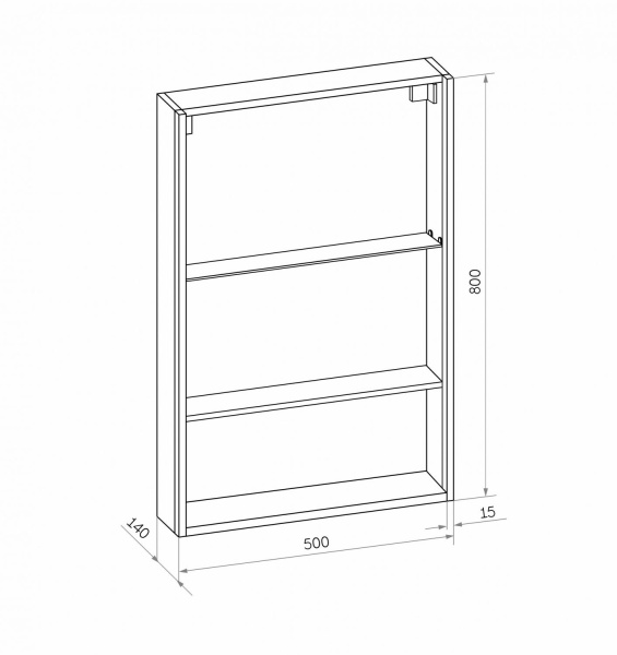 Зеркало-шкаф с подсветкой Art&Max Foggia AM-Fog-500-800-1D-R-DS-F-Nero 50x80 фото