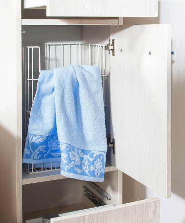 Шкаф-пенал Бриклаер Чили светлая лиственница (с корзиной) фото