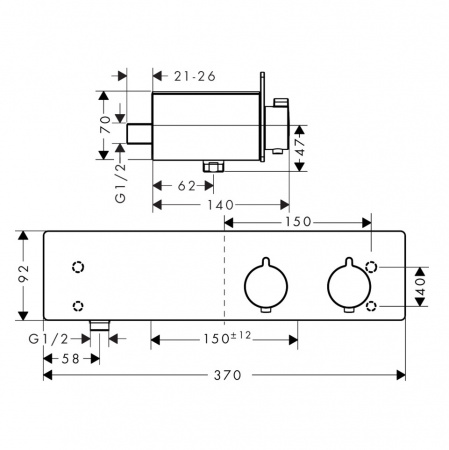 Термостат Hansgrohe ShowerTablet 13102400 хром/белый фото
