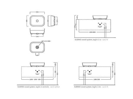Раковина-чаша Hatria Happy Hour 55 A0Y2A025 Белая матовая фото