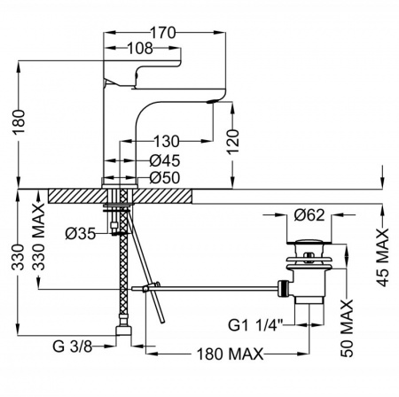 Смеситель для раковины Cezares Dolce DOLCE-LSM2-01-Cr фото